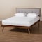 Baxton Studio Alke Light Grey Upholstered Walnut Wood Full Size Platform Bed 163-10476 - alternate 5
